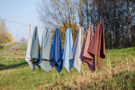 Vintage Katoen Lichtblauw