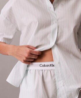 Pyjama met short van poplinkatoen mintgroen