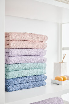 Amalfi PHL badlinnen rose, lila, aqua en jeans