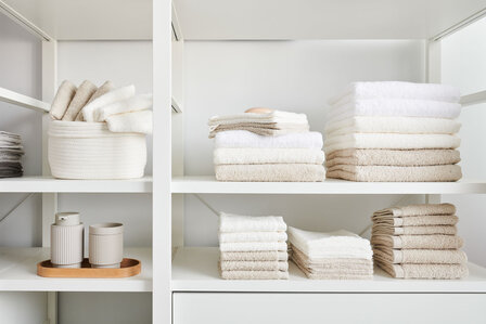 Amalfi PHL badlinnen tinten wit, ecru en greige