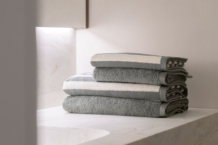 Amalfi Stripe badlinnen forest green