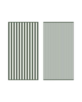 Amalfi Stripe badlinnen forest green