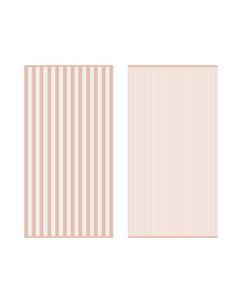 Amalfi Stripe badlinnen pink