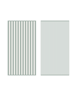 Amalfi Stripe badlinnen green