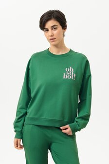 Sweatshirt en broek Cozy nights serie Mey groen