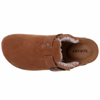 Open Dames pantoffel camel Isotoner