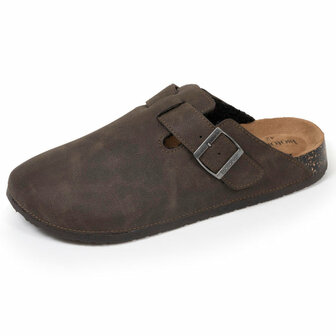 Open heren pantoffel marron Isotoner 96390