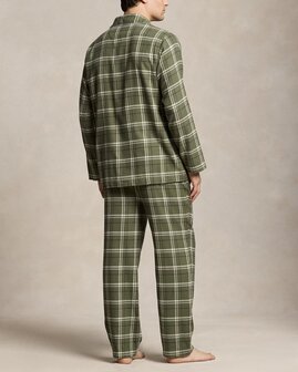 Geruite groene flanellen pyjama