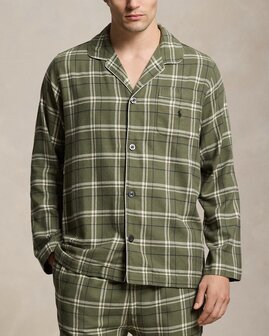 Geruite groene flanellen pyjama
