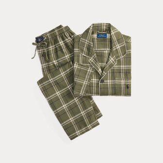 Geruite groene flanellen pyjama