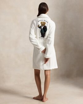 Katoenen witte badjas met Polo Bear