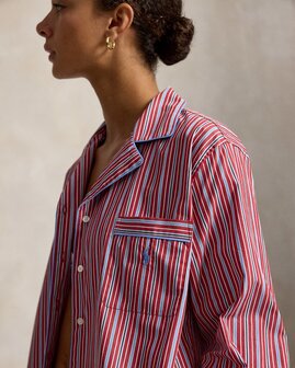 Madison doorknoop pyjama Polo stripe