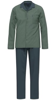 Pyjama Doorknoop Eclips blauw heren Ammann