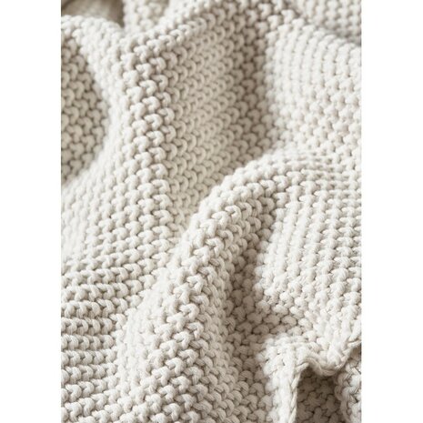 Nordic knit plaid wit