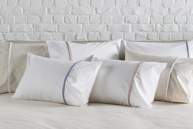Ramatuelle wit/blauw Percale