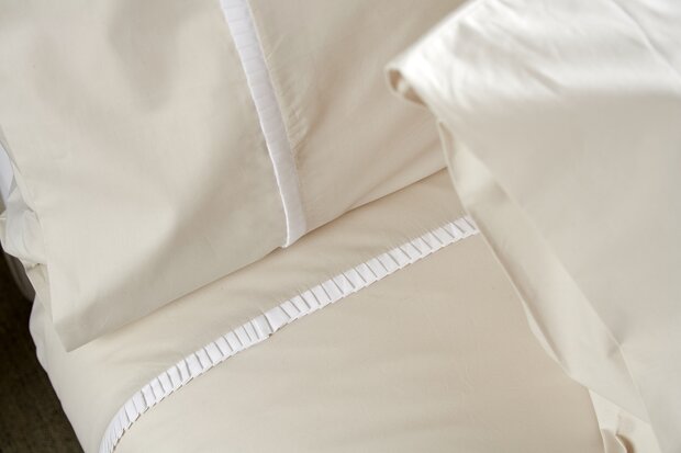 Ramatuelle greige/wit Percale