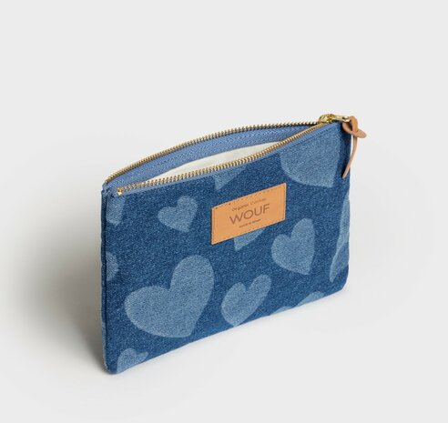 Wouf Cuore denim pouch