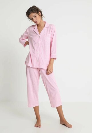 Capri-pyjama roze gestreept Lauren Ralph Lauren 