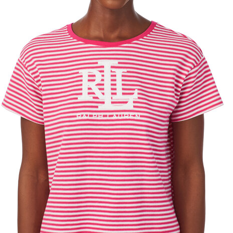 Nachtkleed pink stripes Lauren Ralph Lauren 