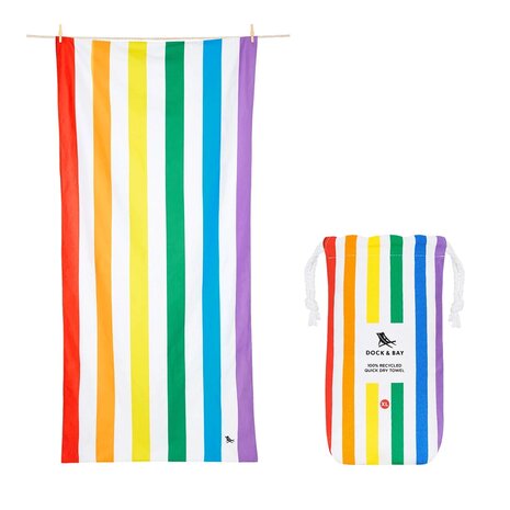 Dock & Bay Beach Towel Cabana Rainbow Skies XL