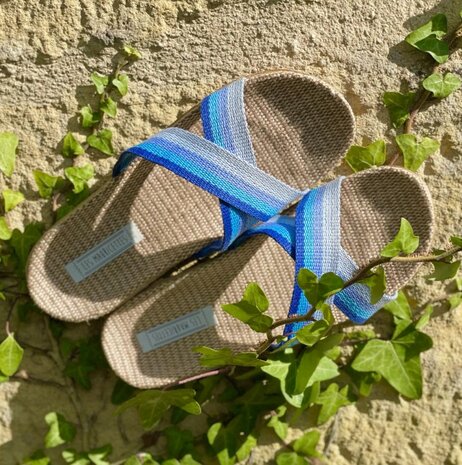 Slippers Sabine blauw Les Mauricettes