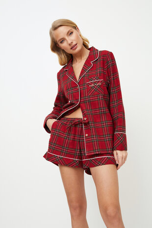 Pyjama short Holly rood Aruelle