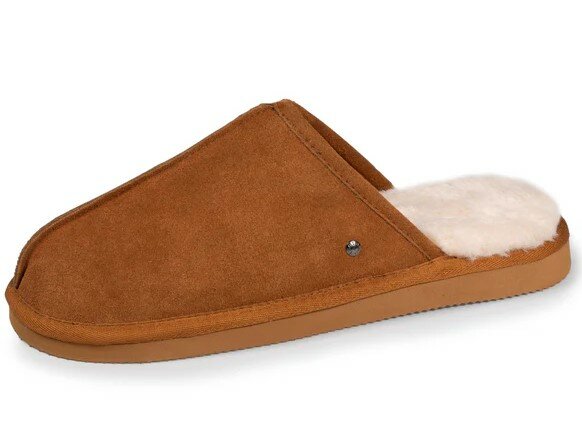 Open pantoffel camel heren Isotoner