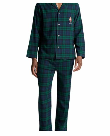 Een blauw,groene pyjamaset van Polo Ralphlauren