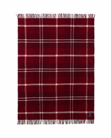 Rode geruite wollen plaid Lexington