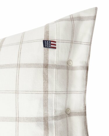 Wit/bruin flanel Lexington