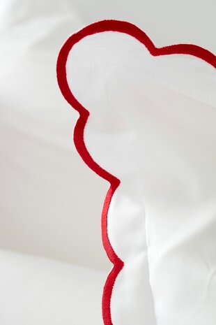 scallop rood percale