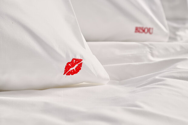 Bisou rood percale