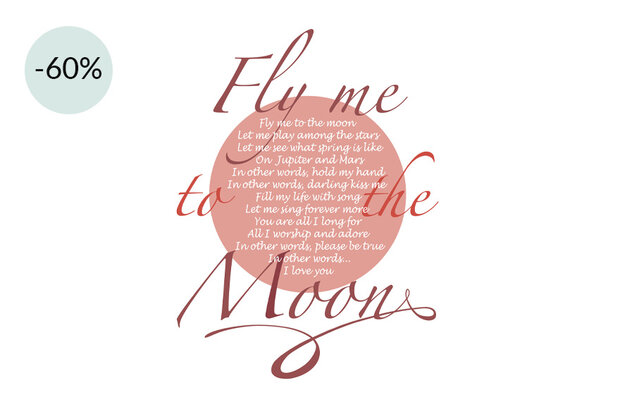 Fly me to the moon pink satijn promo
