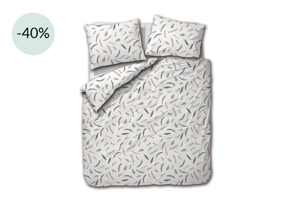 Feather blauw satin promo