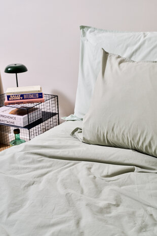 Stonewashed percale Aqua