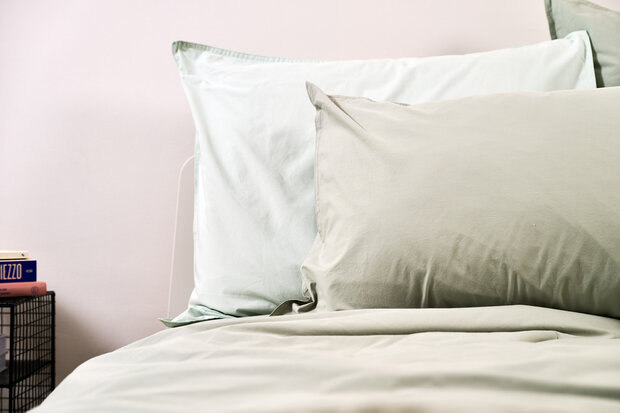 Stonewashed percale Aqua