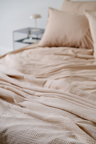 Stonewashed percale Mokka