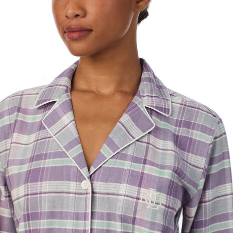 Pyjama plaid lila Lauren Ralph Lauren