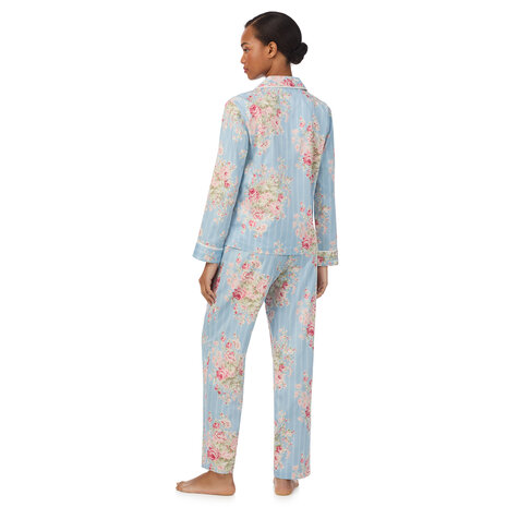 Pyjama blauw gebloemd Lauren Ralph Lauren