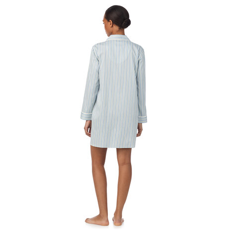 Nachthemd blauw gestreept Lauren Ralph Lauren