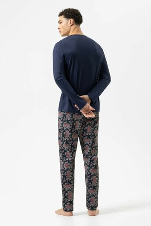 Pyjama Paisley jachtblauw heren Mey