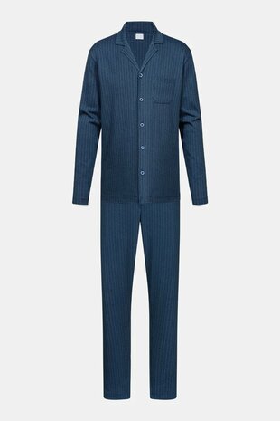 Pyjama winterflanel jachtblauw Mey