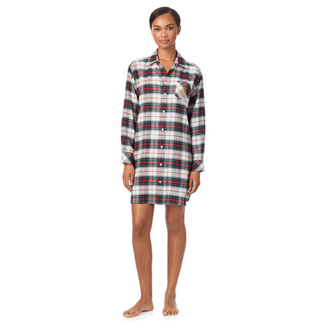 Nachtkleed brushed twill creme pld Lauren Ralph Lauren