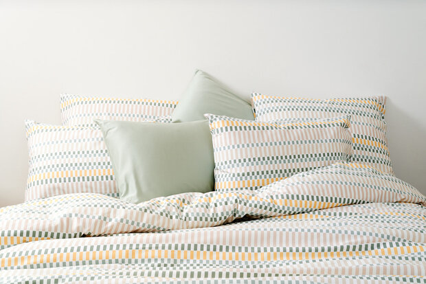 Loco aqua-geel satin