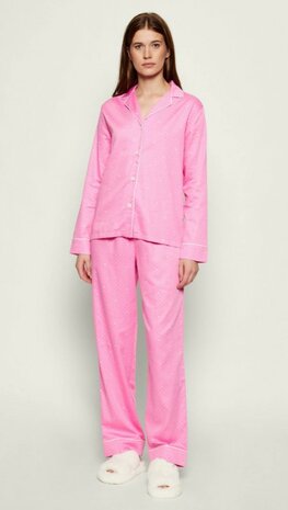 Pyjama pink met stippen Lauren Ralph Lauren
