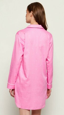 Nachthemd pink met stippen Lauren Ralph Lauren