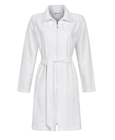 Badjas met rits wit Ringella 