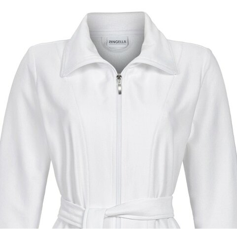 Badjas met rits wit Ringella 