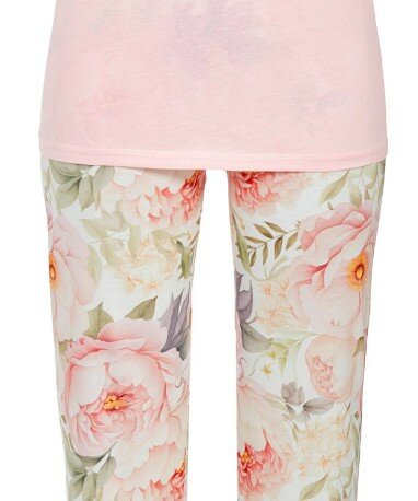 Pyjama 7/8ste Pioenrozen Ringella 