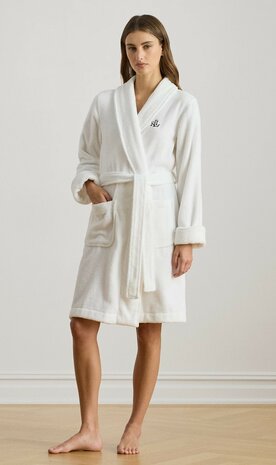 Badjas wit Logo Lauren Ralph Lauren